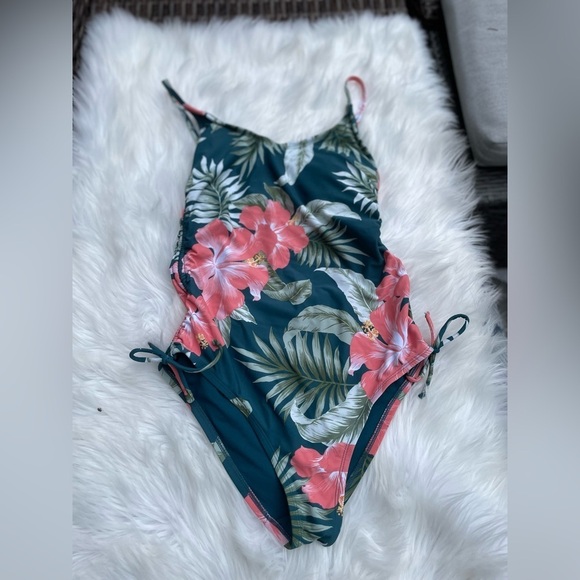 Kona Sol - Side Tie - Floral One Piece - medium - Picture 4 of 10